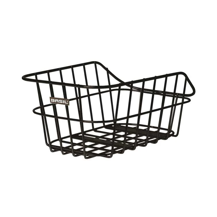 Pakiraamikorv BASIL Cento Alu, mattmust