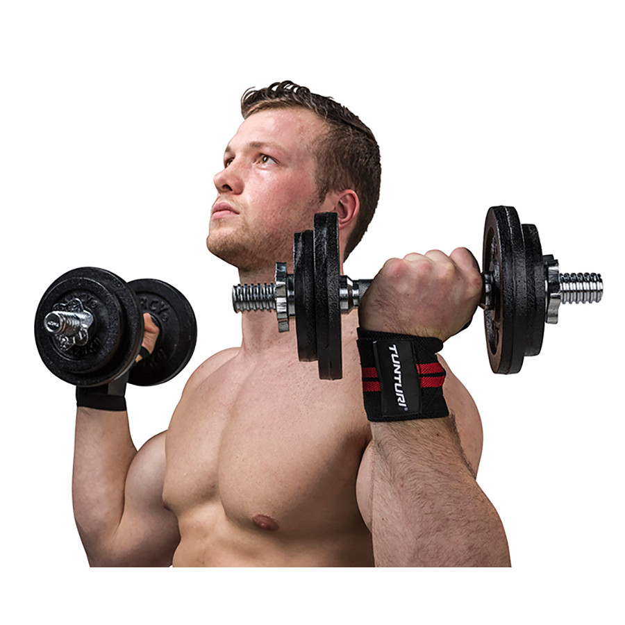 Randmerihmad Tunturi Wrist Wraps, punane - Image 4