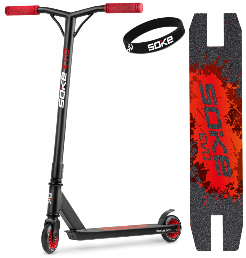 Trikitõukeratas SOKE EVO, must-punane