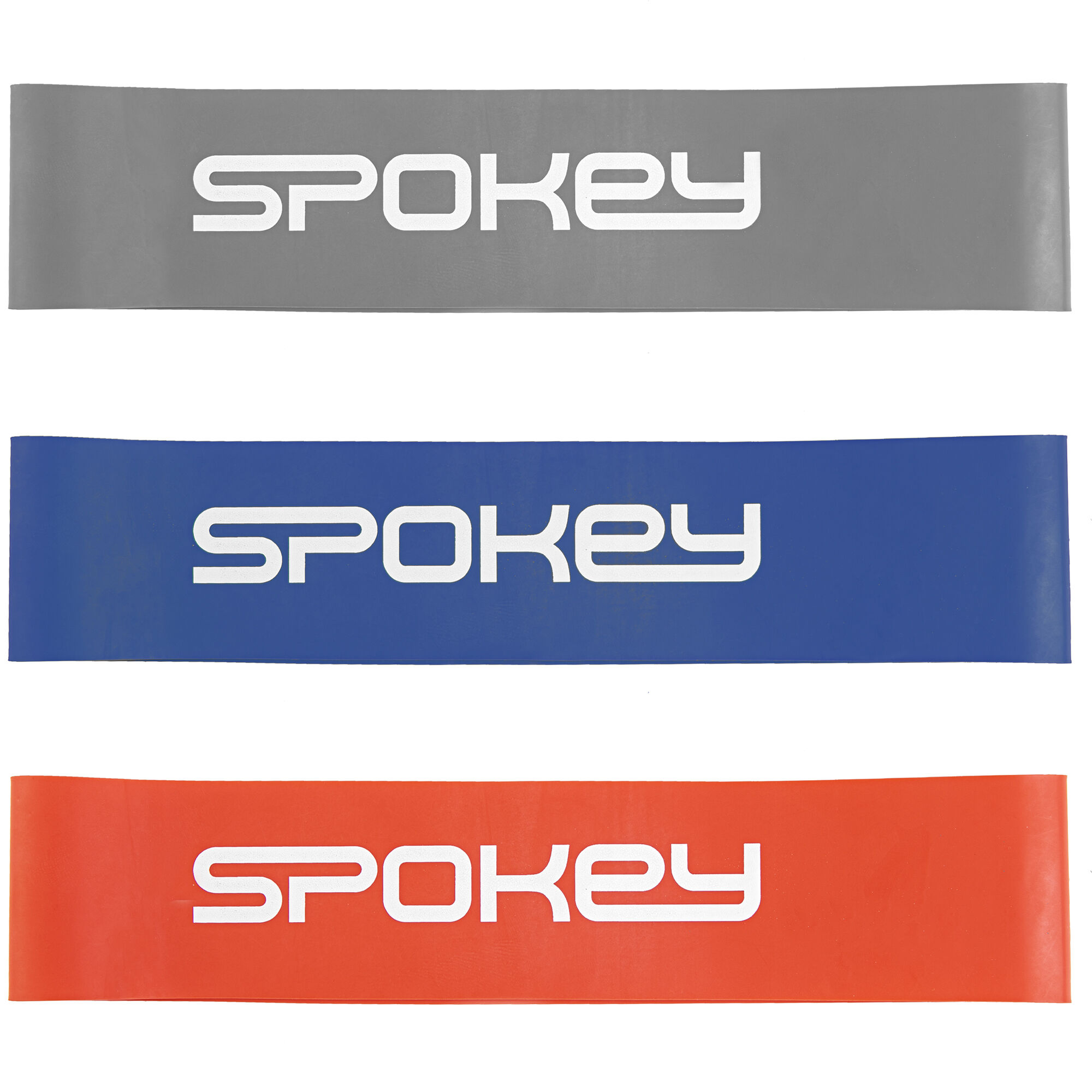 Võimlemiskummide komplekt SPOKEY Flex Set (3 tk) oranž-sinine-hall - Image 3