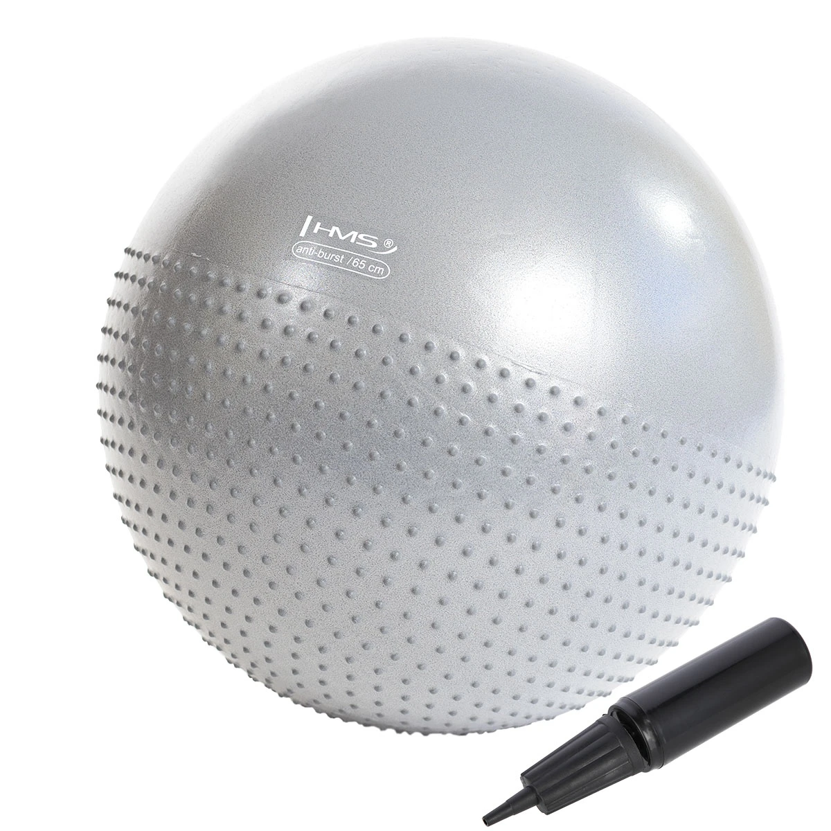 Võimlemispall HMS YB03N Gym Ball 65 cm, helehall
