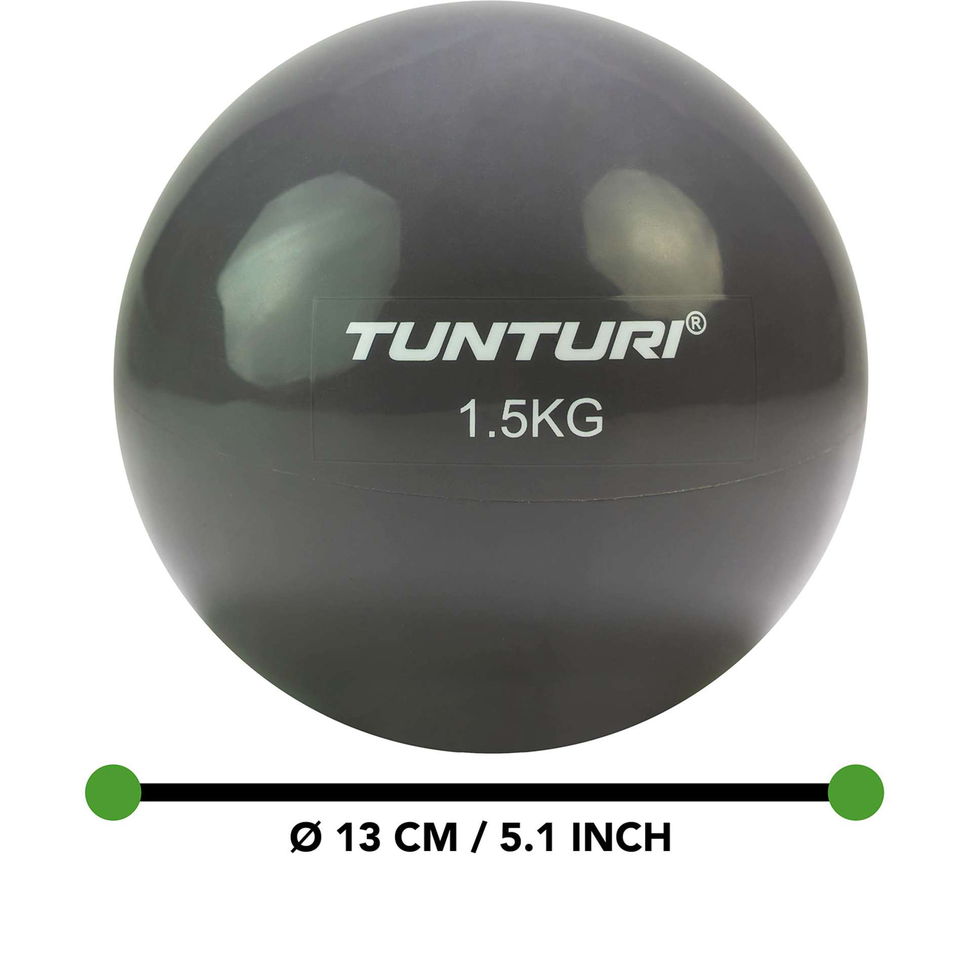 Võimlemispall TUNTURI Yoga Toningball 1.5kg, antratsiit - Image 5