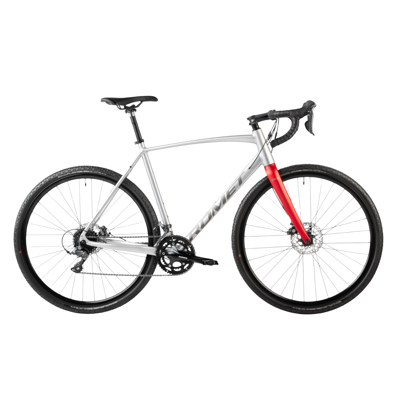 Gravel jalgratas ROMET Aspre 1, hõbe-punane (S)