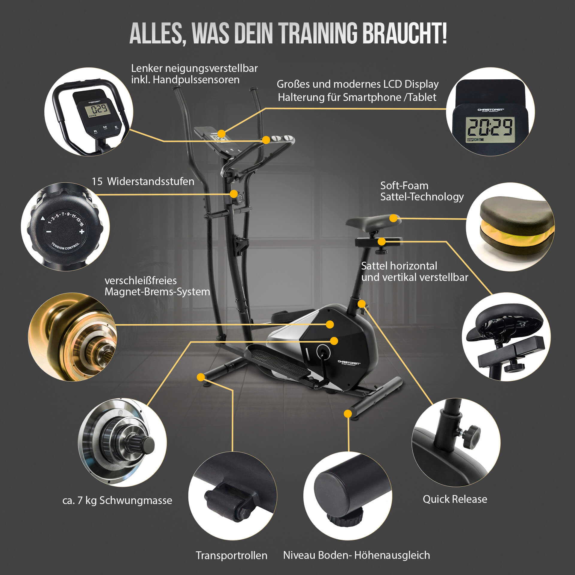 Elliptiline/velotrenažöör CHRISTOPEIT CT 6 - Image 10