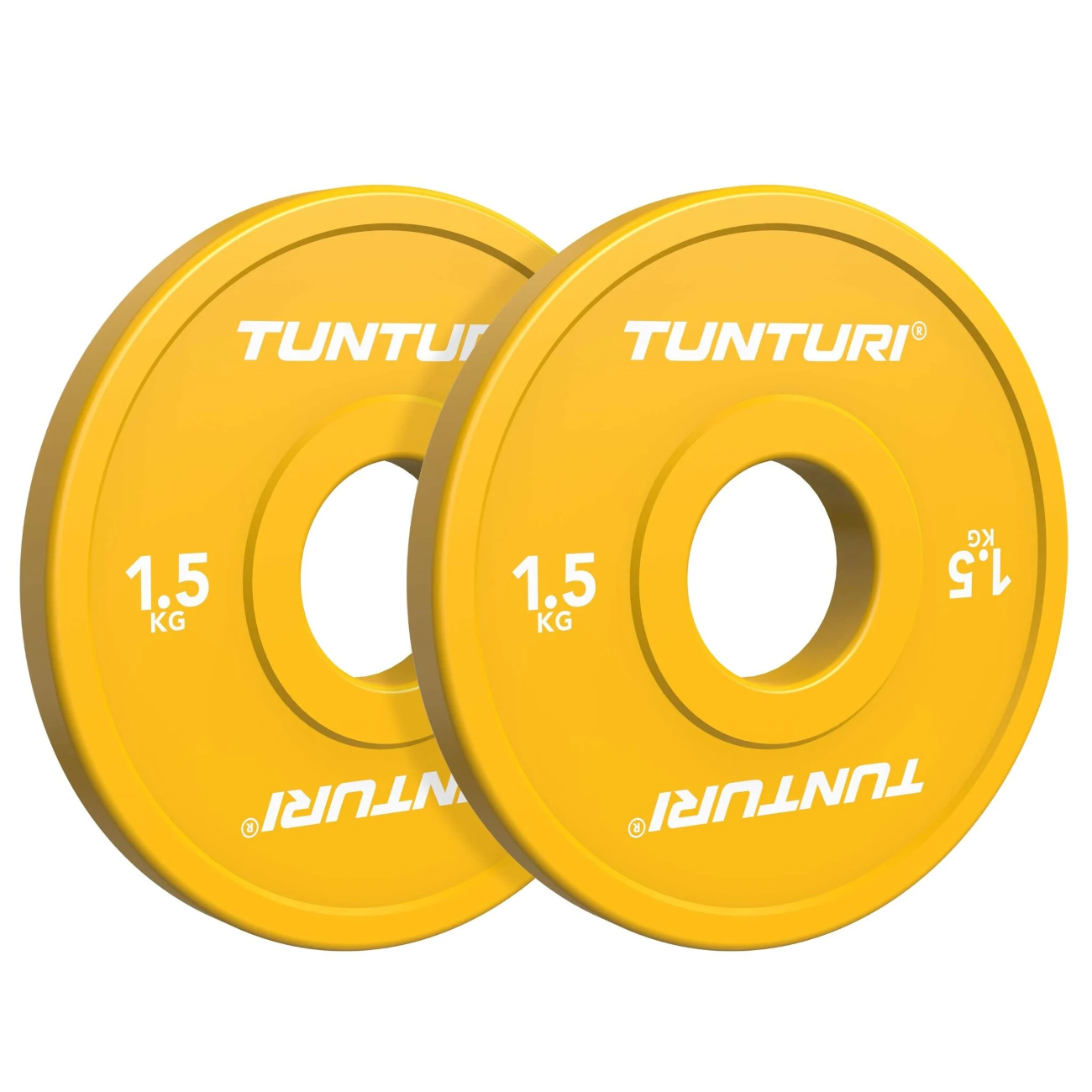 Raskuskettad TUNTURI Platinum Fractional Plates, Yellow, 50mm, 2 x 1,5 kg