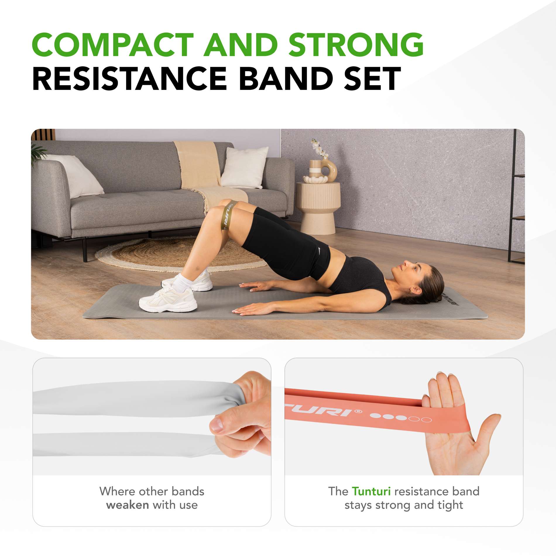 Võimlemiskummide komplekt TUNTURI Mini Resistance Band Set, 5 tk - Image 4