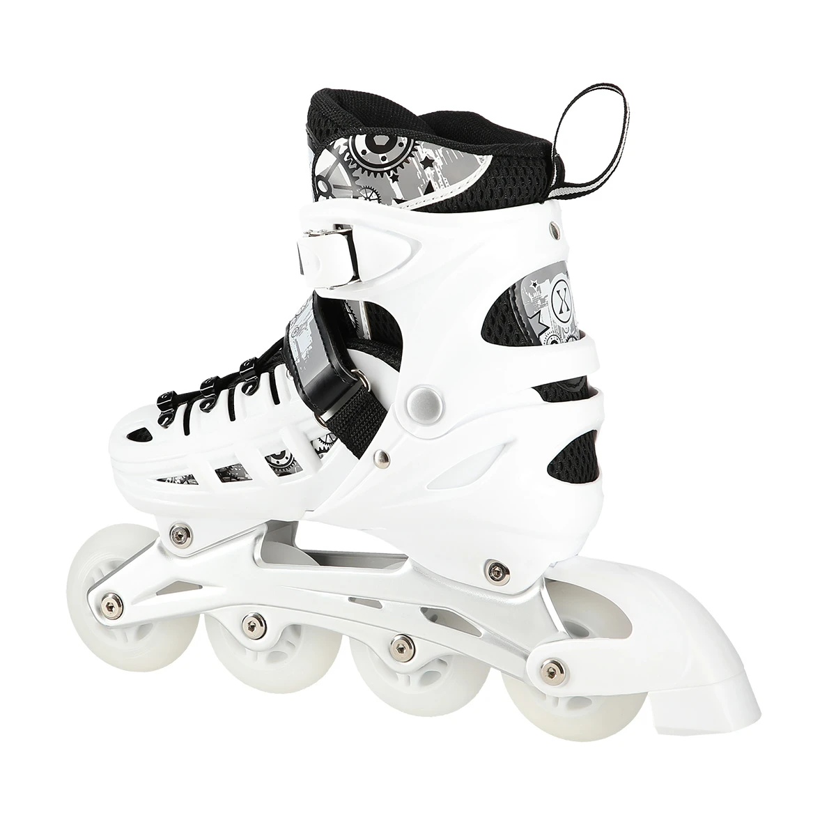 4in1 (rull)uisud NILS EXTREME NH10905 LED In-line Skates/Hockey Ice Skates, M (35-38), White/Black - Image 6