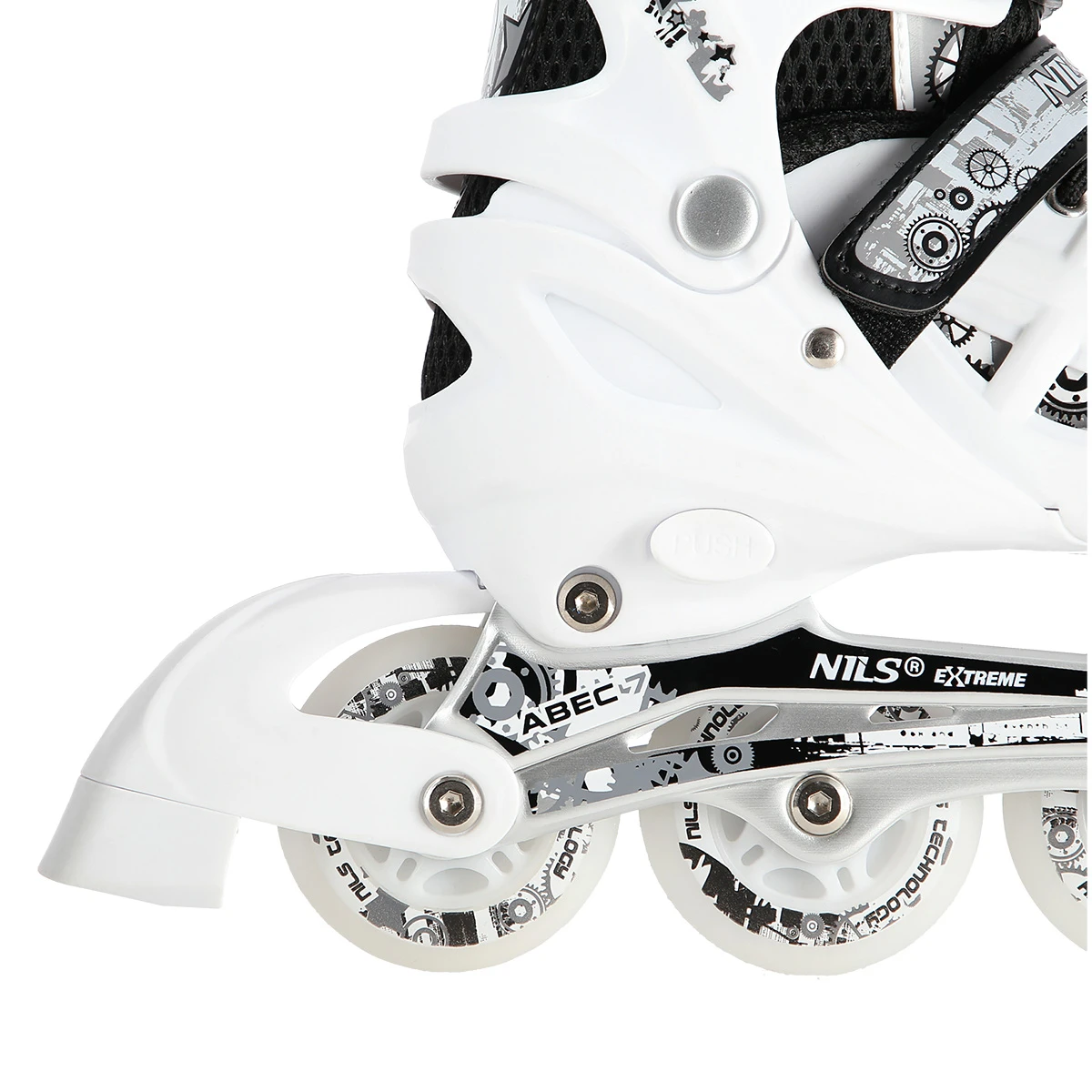 4in1 (rull)uisud NILS EXTREME NH10905 LED In-line Skates/Hockey Ice Skates, M (35-38), White/Black - Image 5