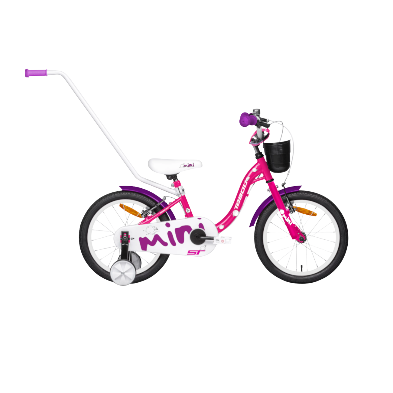 Laste jalgratas TABOU Mini ST, 16" roosa-valge